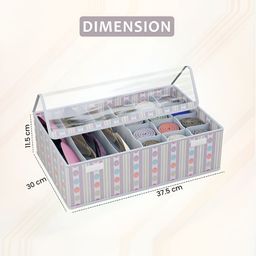 Aura Grey Set of 6 Reusable Drawer Organiser Organisers image 3