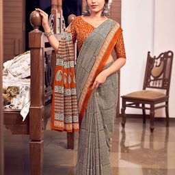 Moda Rapido Pure Cotton Bagru Saree-image-26
