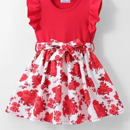 Mark & Mia Floral Print Flutter Sleeve Fit & Flare Dress-image-40