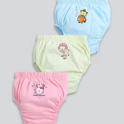 MooNKids Kids Pack Of 3 Printed Pure Cotton Basic Bloomers R1-MK_Bloomer_39-34