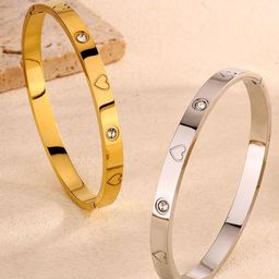 DressBerry Women 2 American Diamond Silver-Plated Bangle-Style Bracelet-6