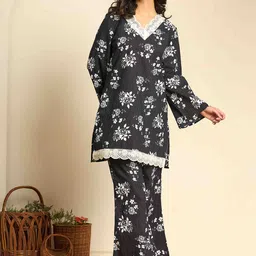 KASYA Printed Pure Cotton Tunic With Palazzos Co-Ords-image-9