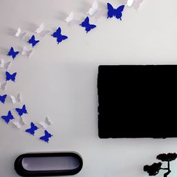 INDIAN ROYALS 12-Pcs Blue 3D Butterfly Self-AdhesiveWallStickers-image-40