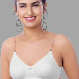 BRIDA LADIES INNERWEAR Organic Cotton Non-Padded Transparent Strep Medium Coverage Bra-41