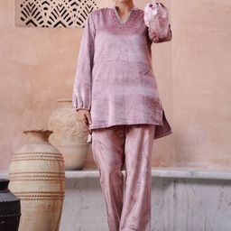 RangDeep Embellished Mandarin Collar Long Sleeves Top With Trouser-picture-7