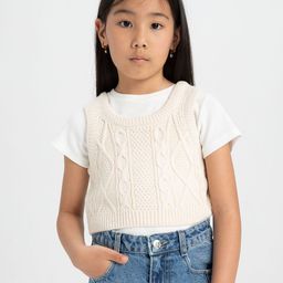 DeFacto Girls Cable Knit Pullover-image-18
