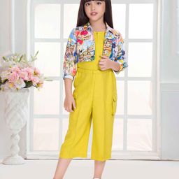 Tiny Baby Girls Capri Jumpsuit With Jacket-image-8