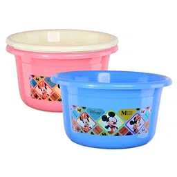 Aura Blue & Pink 3 piece Plastic Bath Accessories Set-picture-37