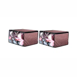 Stylista Maroon & Beige 2 Pieces Checked Water Resistant Zippered Multi-Utility Organisers-image-82