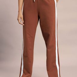 The Roadster Lifestyle Co Women Side Strip Prue Cotton Track Pant-image-6