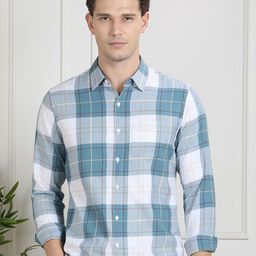 VALEN CLUB Men Premium Tartan Checks Opaque Checked Casual Shirt-image-80