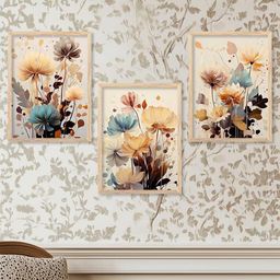 Floral Wall Art With Frame Home Decor Wall Painting For Living Room Office Bedroom-image-82