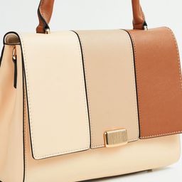 CODE by Lifestyle Colourblocked Oversized Structured Handheld Bag image 3