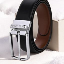 Hayes London Men Textured Leather Reversible Formal Belt-image-71