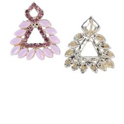 PUJVI Artificial Stones Studded Triangular Studs image 5