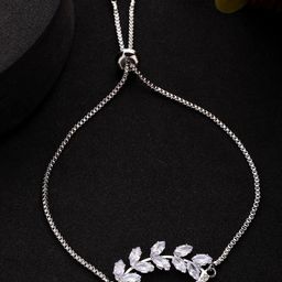 VOGUE HAIR ACCESSORIES American Diamond Studded Wraparound Bracelet-image-44