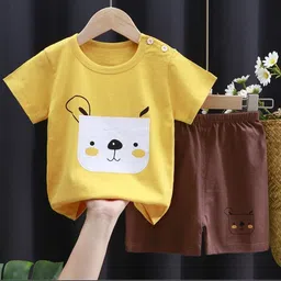 Bold N Elegant Unisex Kids Printed Top with Shorts-image-97