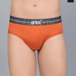 HRX by Hrithik Roshan Pack Of 2 Mid Rise Basic Briefs HRX_BRF_002_OR_BLK_2PC-picture-10