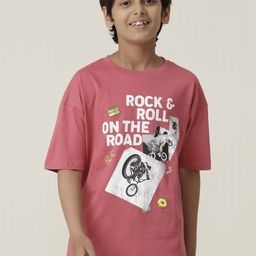 UNDER FOURTEEN ONLY Boys Printed Raw Edge T-shirt-image-56