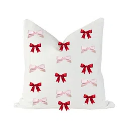 THROWPILLOW White & Red Embellished Square Cushion Covers-image-85