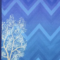ROMEE 6Pc Turquoise Blue & Purple printed Rectangle Shape Table Placemats image 4