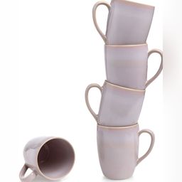 Mesa Bullet Rose & Beige 6 Pieces Stoneware Glossy Mugs 230 ml Each-14