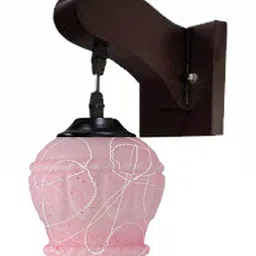 Somil Premium Designer Glass Wall / Night Lamp Elegant & Stylish Dcor Accent for Modern Interiors, Color- Pink, White, Size:- 20 X 25 X 24 CM-image-42