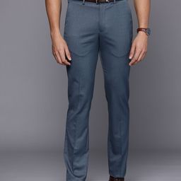 Louis Philippe Men Textured Slim Fit Formal Trousers-picture-17