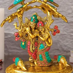 Tiny Shiny Tiny Shiny Radha Krishna Metal Showpiece-picture-10