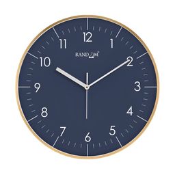 RANDOM Premium Collections Navy Blue & Gold-Toned Printed Round Contemporary Wall Clock-58