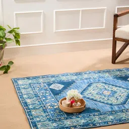 Fabindia Blue Aadhik PrintedDhurries-image-65