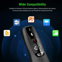 Jihaan Slide Changer Wireless Laser Presenter Presentation Remote Clicker Laser Pointer 2022 Latest Wireless Presenter Presenter image 4