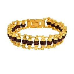 Divine souvenirs Unisex Rudraksha Beaded Link Bracelet-67
