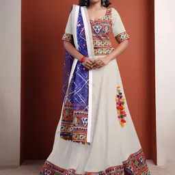 Utsav Fashion Embroidered Mirror Work Ready to Wear Lehenga & Blouse With Dupatta-picture-55