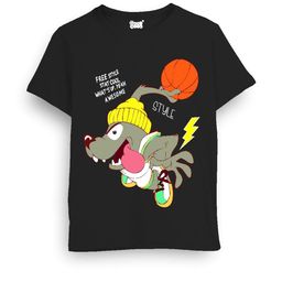 Cooldesi Kids-Unisex Black Cotton Tshirts-image-22