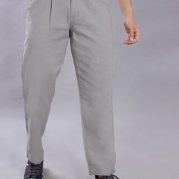 THE BEETEL HOUSE Men Relaxed Loose Fit Easy Wash Trousers-picture-5