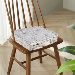 Kuber Industries Maroon & Grey 2 Pieces Printed Cotton Chair Pads-image-67