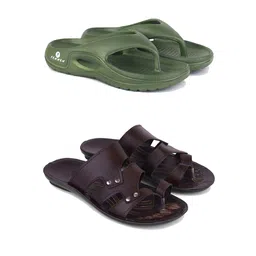 PENNEN Men Set Of 2 Anti-Skid Thong Flip-Flops-16