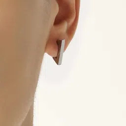Bling Queen Unisex Stainless Steel Silver-plated Trianglular Shaped Studs-57