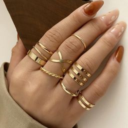 TheVineGirl Gold-Plated Alloy Finger Ring-image-77