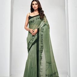 Sangria Digital Printed Saree With Blouse-54