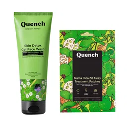 Quench 24Pcs Mama Cica Acne Patches & Matcha Green Tea Face Wash 100ml-44