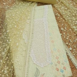 Soch Floral Printed Organza Unstitched Dress Material-image-45