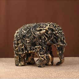 Craft N Decor Copper-Toned 1 Piece Elephant Birds and Animals Figurine Showpiece-image-51