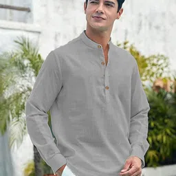 APEKTRA Men Mandarin collar Short Kurta-image-29