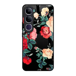 QRIOH Floral Printed Vivo Y300 5G Back Case Mobile Accessories-image-79