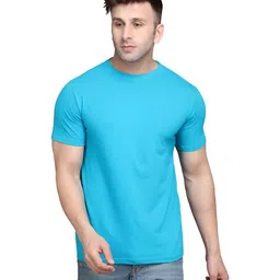 BEYOU FASHION Men Solid Round Neck Cotton Slim Fit T-shirt-image-61