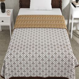Myntra Elegant Homes Brown 180 GSM Ethnic Motifs Cotton AC Room Single Bed Dohar-picture-49
