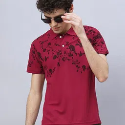 RELANE Floral Printed Polo Collar Cotton T-shirt-picture-8