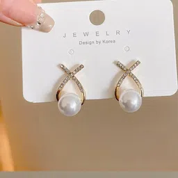 AKISON JEWELS Circular Pearls Studs Earrings-image-53